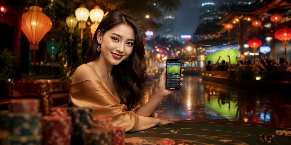 Người dùng sử dụng điện thoại xem kèo cá cược tại chợ đêm Huế
